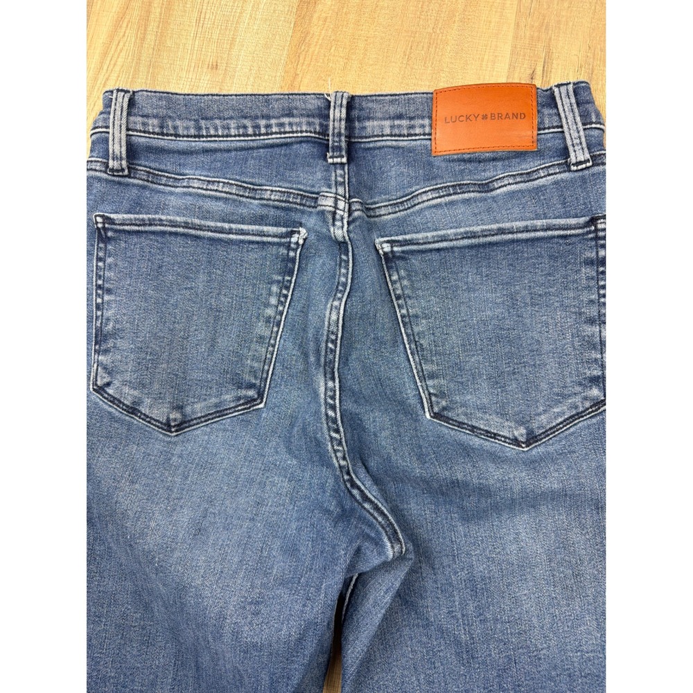 Lucky Brand‎ Stevie High Rise Flare Jeans Medium Wash Denim Blue 12/31 R Womens - Picture 7 of 8